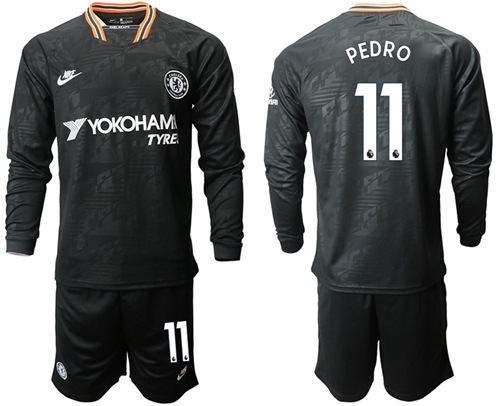 Chelsea #11 Pedro Third Long Sleeves Soccer Club Jersey